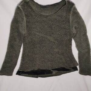 Camo Underlayer Olive Green Sweater Angela Mara Made In Italy Y2K Chic Street